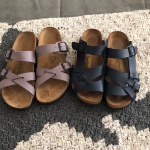 2 pair of Birkenstocks size 37